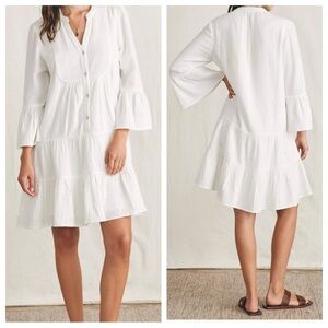 Faherty Dream Cotton Gauze Kasey Dress White